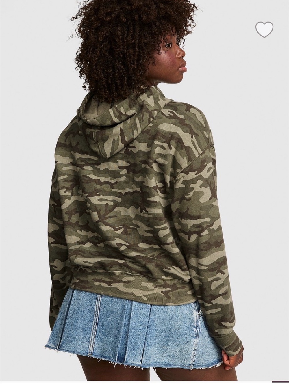 PINK Victoria's Secret Olive Camo Hoodie